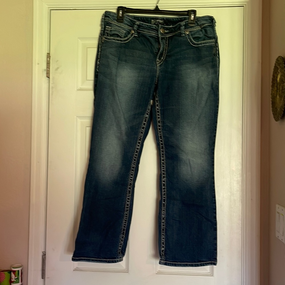 Silver “Suki” denim jeans.  Size 16/30